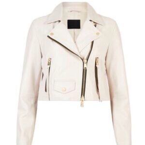 ALL SAINTS Elora Leather Biker Jacket SIZE US 2